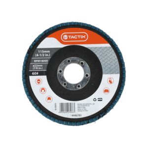 Tactix High-Performance Aluminum Oxide Flap Disc Blue and Black 22mm 446783